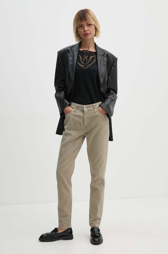 Pepe Jeans farmer TAPERED JEANS HW PL204591YH3 zöld AW24