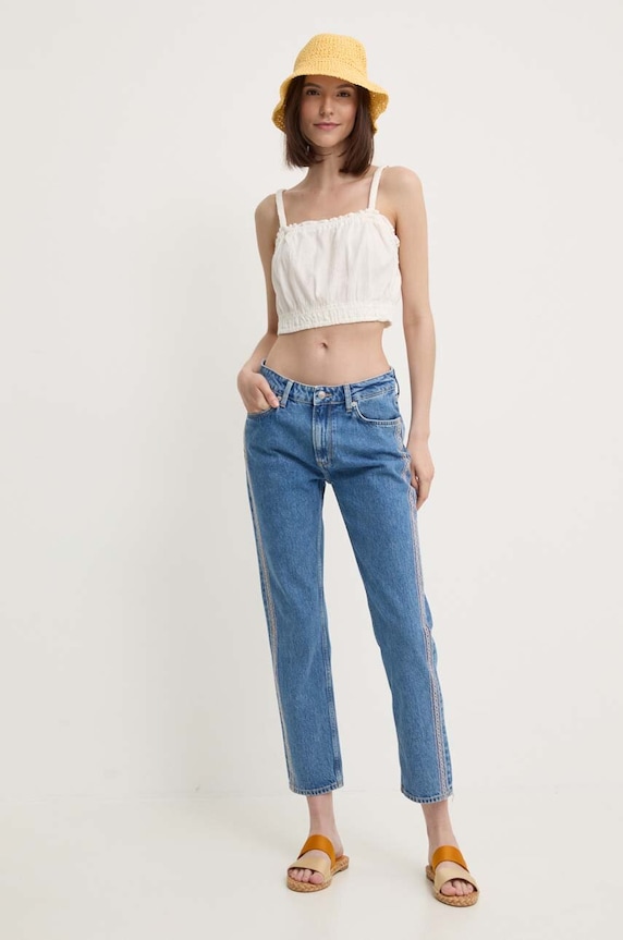 Rifle Pepe Jeans STRAIGHT JEANS MW CRAFT PL204719 modrá AW24