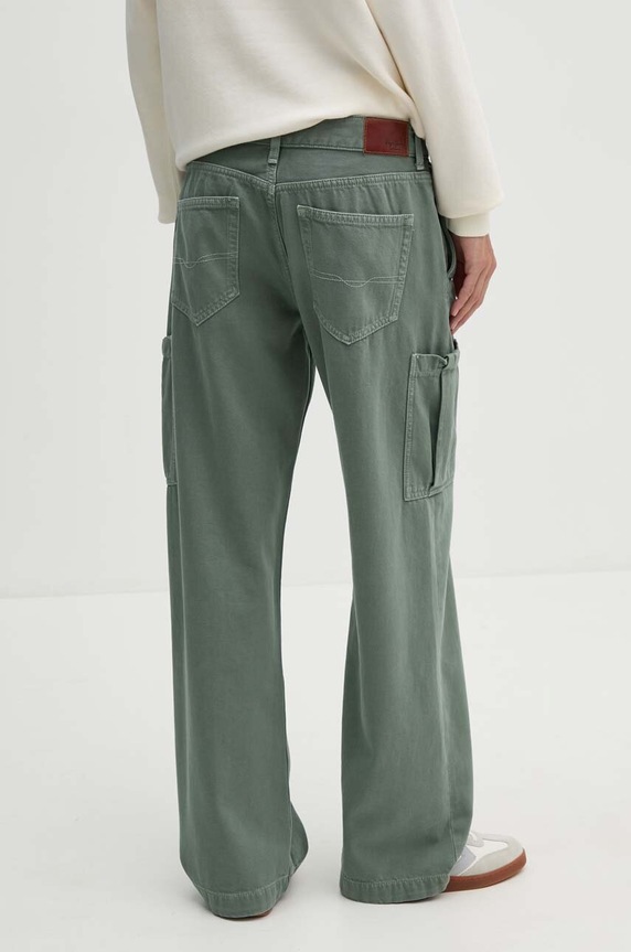 Odzież Pepe Jeans jeansy LOOSE ST JEANS HW CLR PL204726 zielony