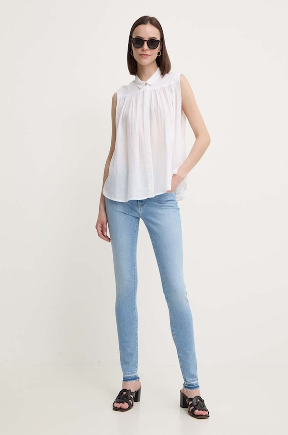 Pepe Jeans jeansi SKINNY JEANS MW PL204728MP9 albastru AW24