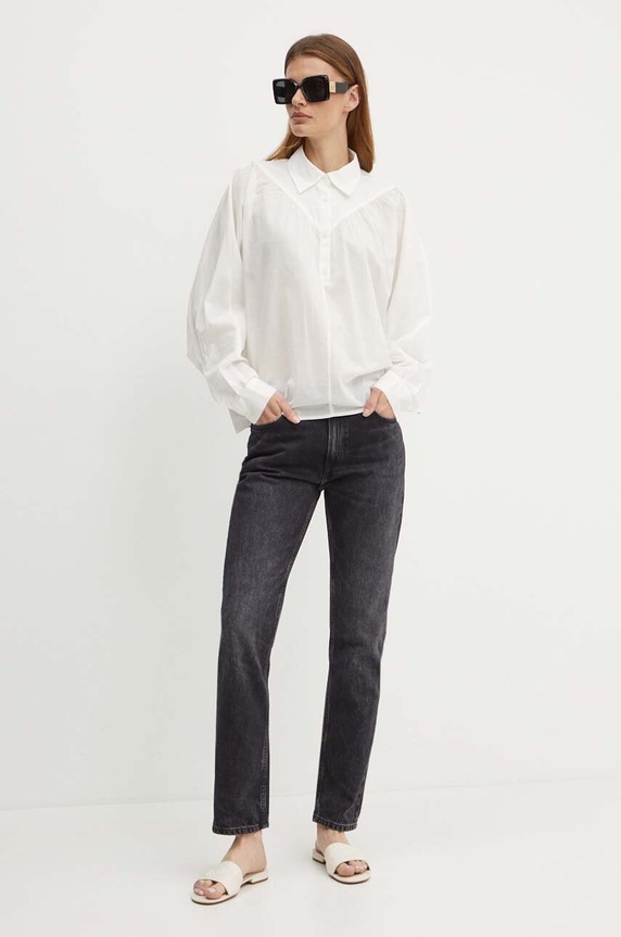 Pepe Jeans jeansy STRAIGHT JEANS MW PL204730XH7 czarny AW24