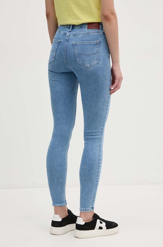 Odzież Pepe Jeans jeansy SUPER SKINNY JEANS HW PL204738PF9 niebieski