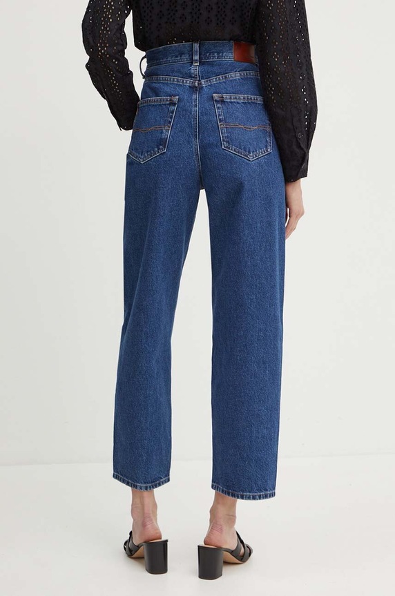 Odzież Pepe Jeans jeansy BARREL JEANS UHW PL204739CU0 granatowy
