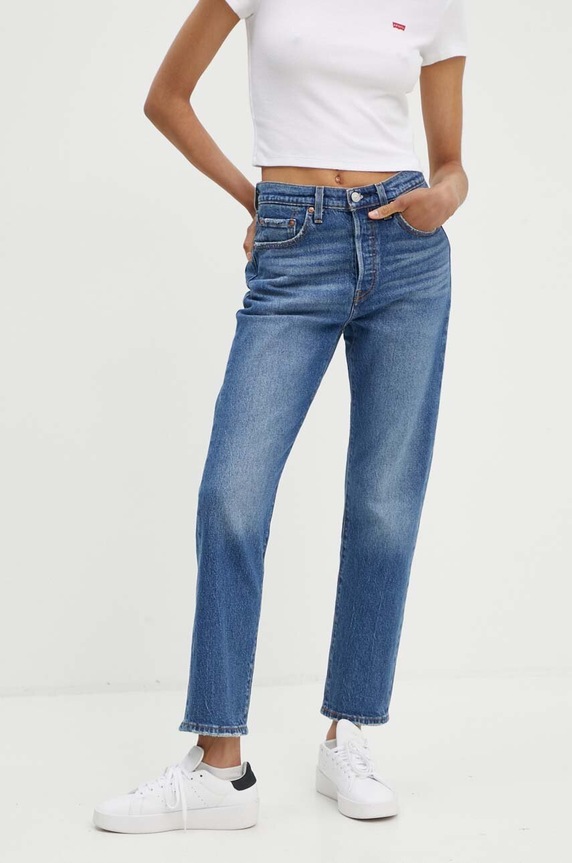 Levi's jeansi 501® CROP albastru 36200.0335