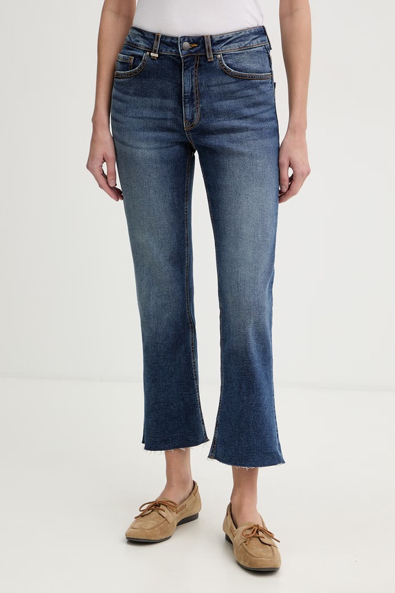 United Colors of Benetton jeansy flare damskie granatowy 4OTADE010
