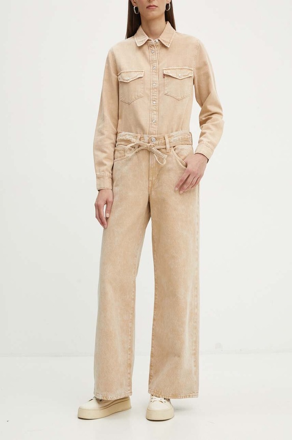 Τζιν παντελόνι Levi's μπεζ A8701