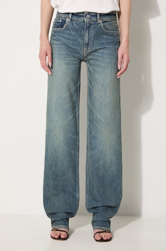 Kenzo jeansy Asagao Regular Waist Fit Jeans niebieski FE62DP2166S7.DY