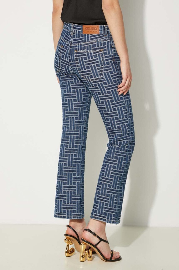Odjeća Traperice Kenzo Bara Cropped Fit Jeans FE62DP2296J3.DS plava