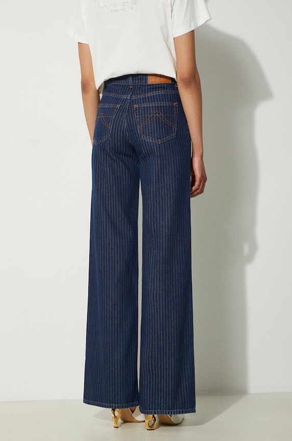 Kenzo jeansi Ayame Regular Waist Fit Jeans FE62DP2176F2.DD albastru AW24