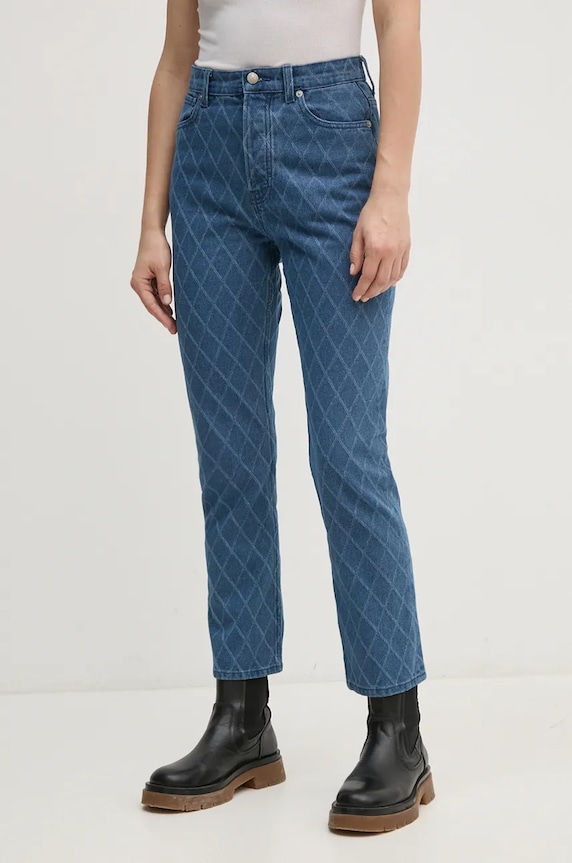 Rifle Pepe Jeans STRAIGHT JEANS UHW DIAMOND Planet friendly modrá PL204722