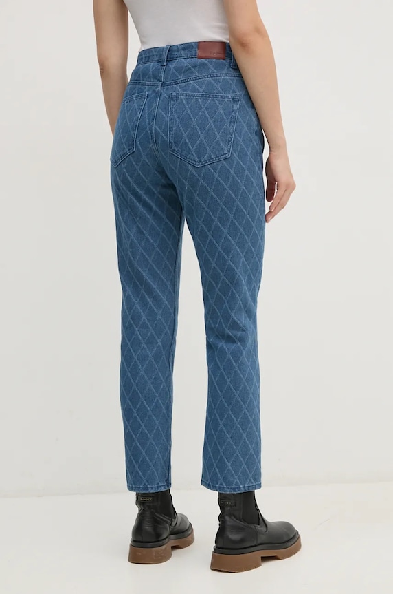 Oblečenie Rifle Pepe Jeans STRAIGHT JEANS UHW DIAMOND PL204722 modrá