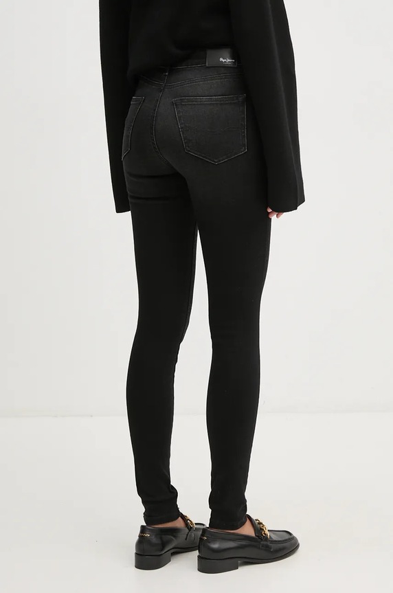 Odzież Pepe Jeans jeansy SKINNY JEANS MW PL204728XH0 czarny