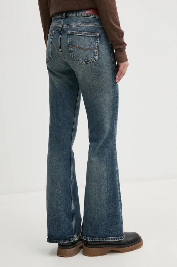 Odzież Pepe Jeans jeansy FLARE JEANS MW PL204877HW6 niebieski