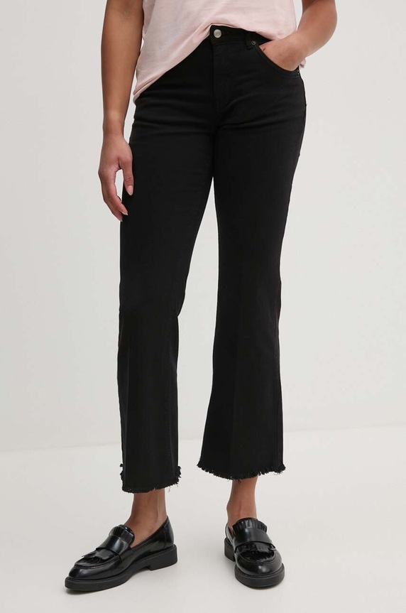 Sisley jeansy czarny 48M0LE040