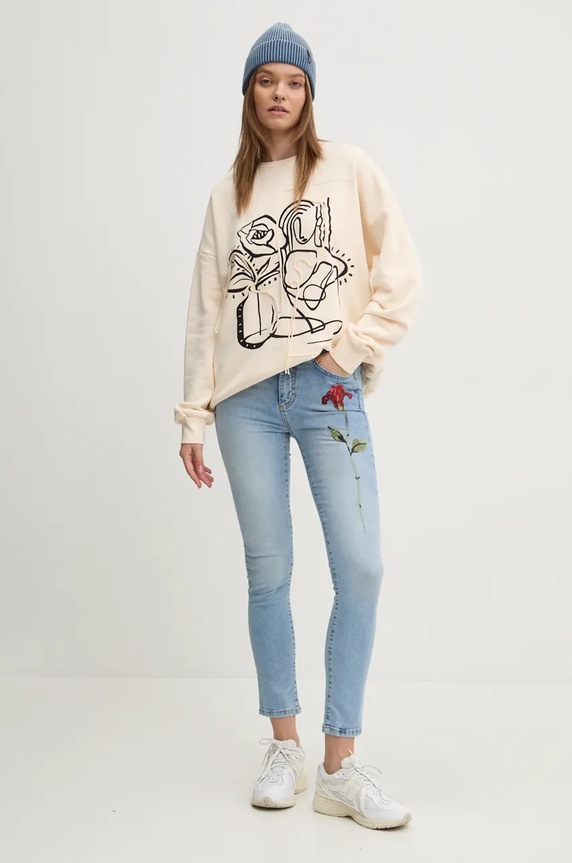 Desigual jeansy AINA 24WWDD19 niebieski AW24