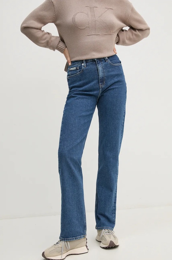 Džíny Calvin Klein Jeans Planet friendly modrá J20J224033