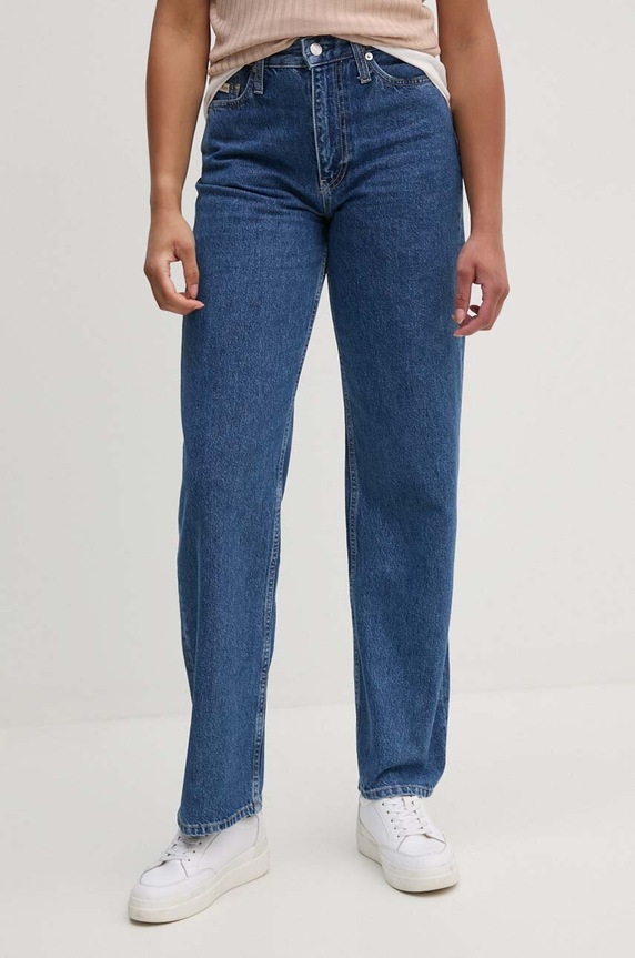 Rifle Calvin Klein Jeans Planet friendly modrá J20J224383
