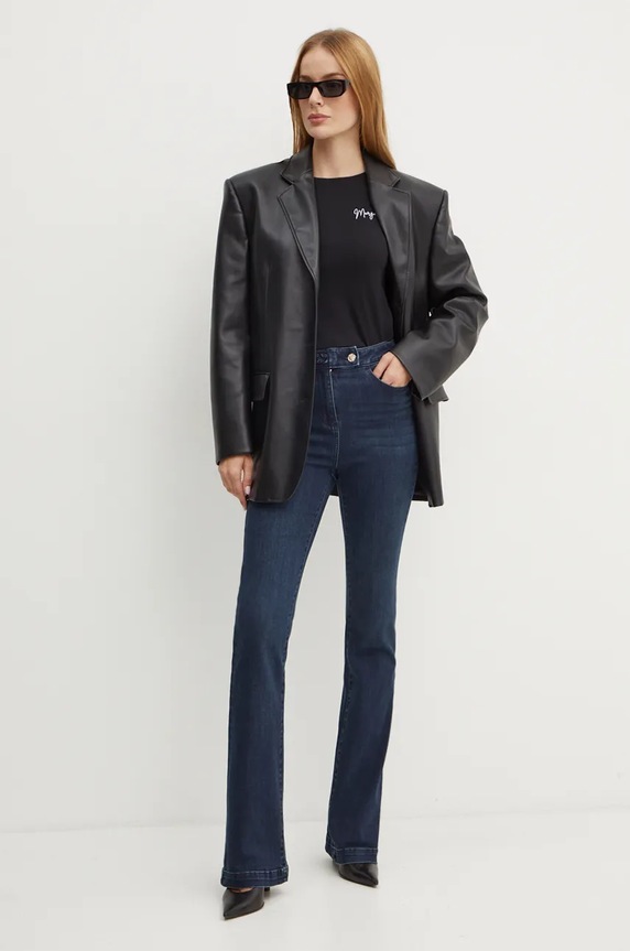 Morgan jeansy PKELY PKELY granatowy SS26