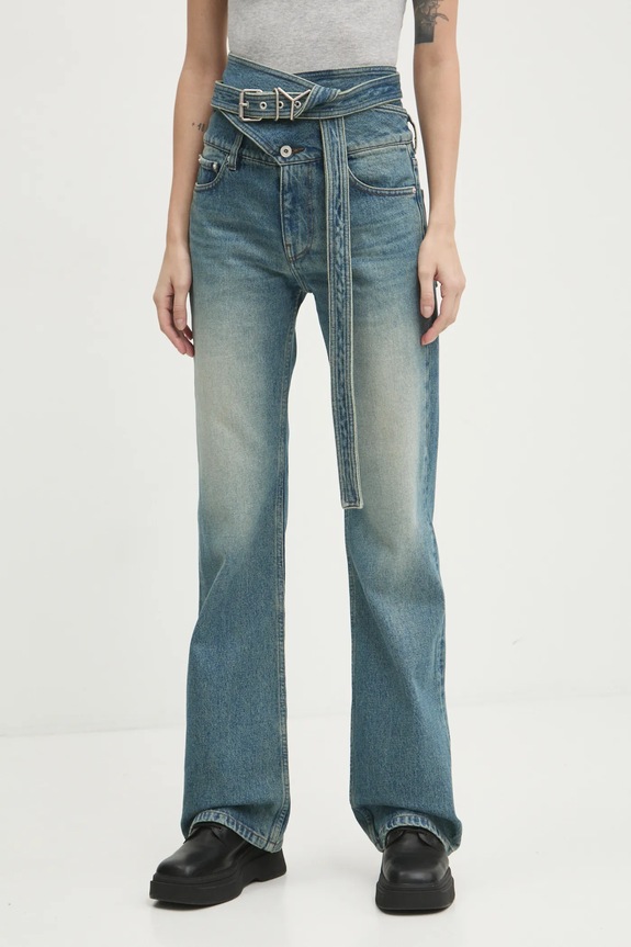 Y/Project farmer WRAP BELT JEANS 107PA006 kék AW24