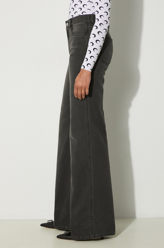 Traperice Coperni Wide Leg Denim Pants siva COPP95F2004