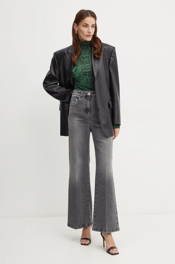 Simona Corsellini jeansy A24CPPAD06 szary AW24