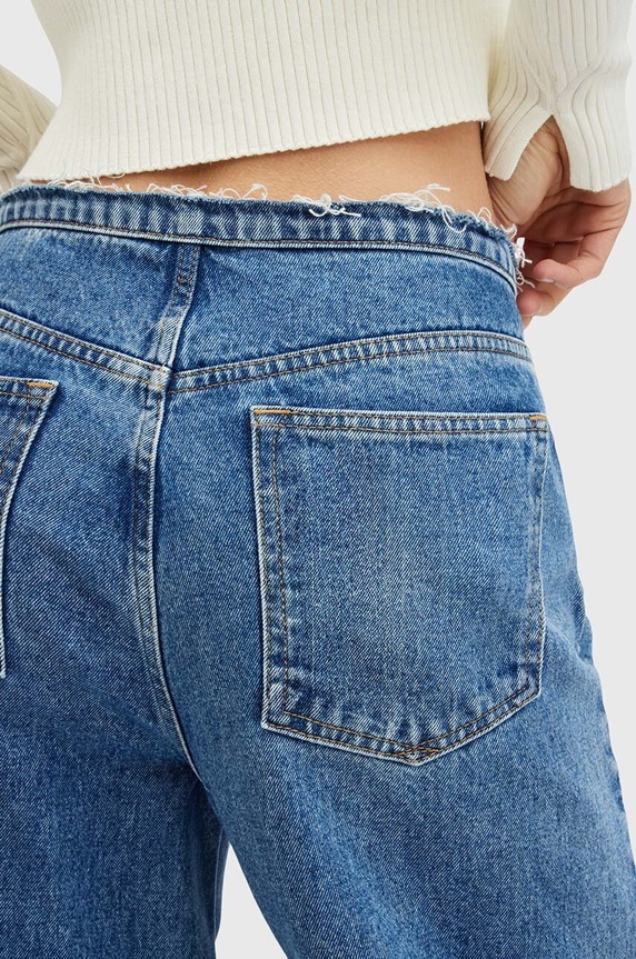 AllSaints jeansy BLAKE FRAY niebieski W009EB