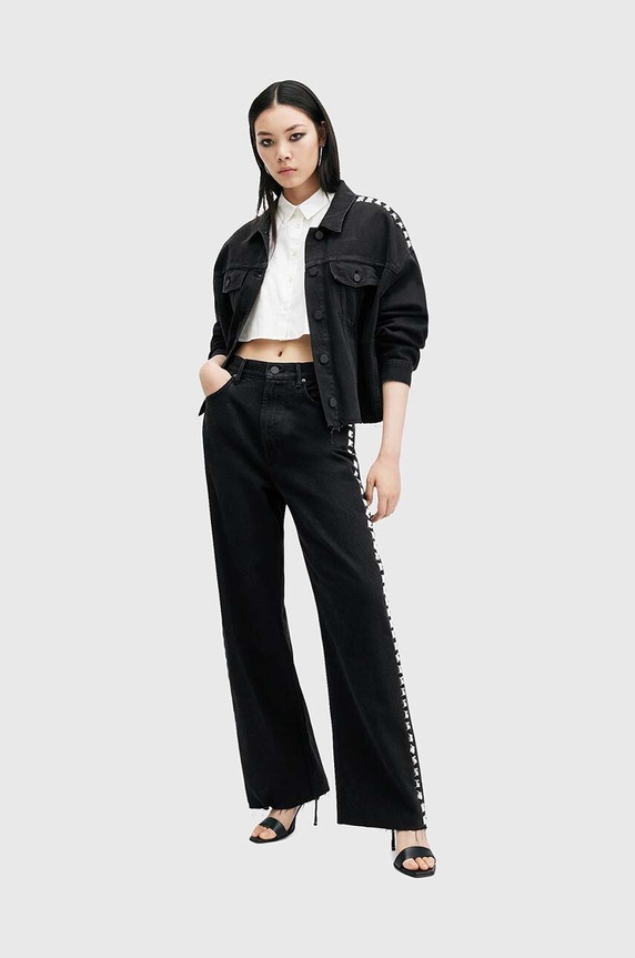 AllSaints jeansy BLAKE Planet friendly czarny W017EB