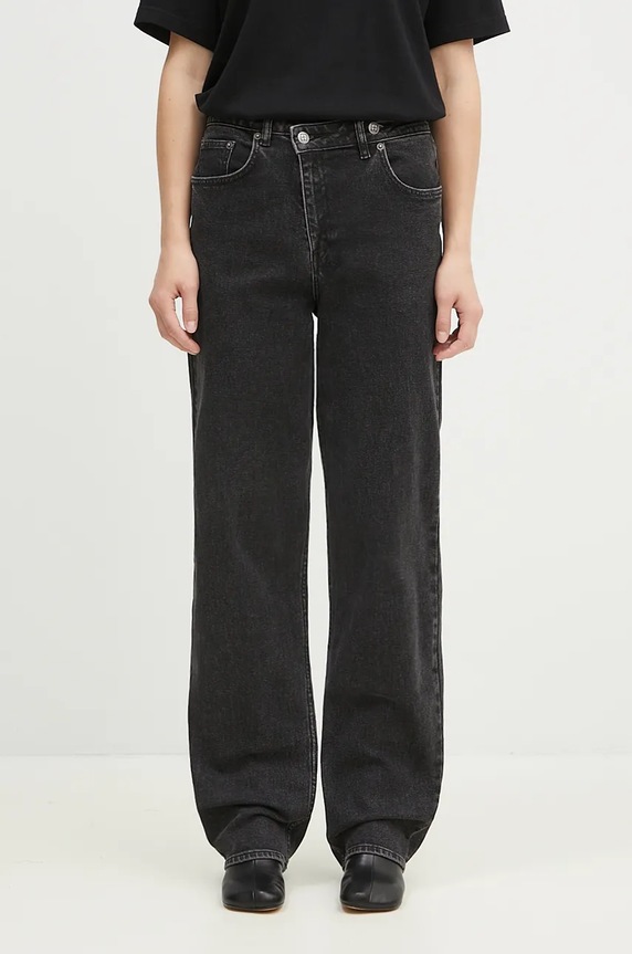 KSUBI jeansy Relax Jean Noir czarny WPF24DJ034