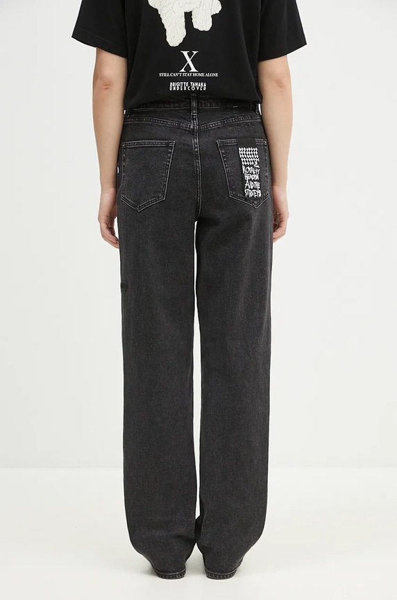 Odzież KSUBI jeansy Relax Jean Noir WPF24DJ034 czarny