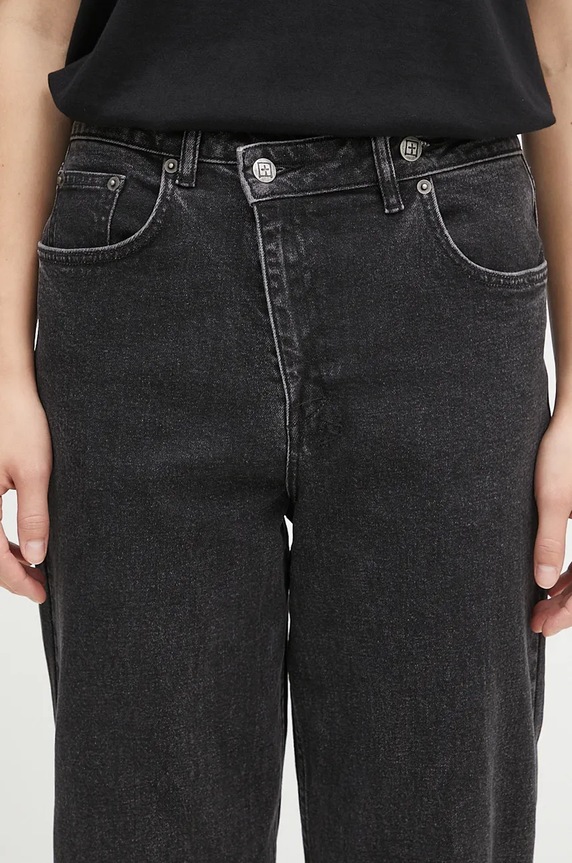 KSUBI jeansy Relax Jean Noir czarny WPF24DJ034