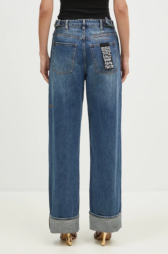 Odzież KSUBI jeansy Low Rider Cuffed Aged WFA24DJ006 niebieski