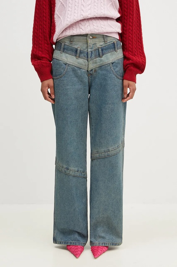 Andersson Bell jeans Layered Wide-Leg Jeans blue apa740m
