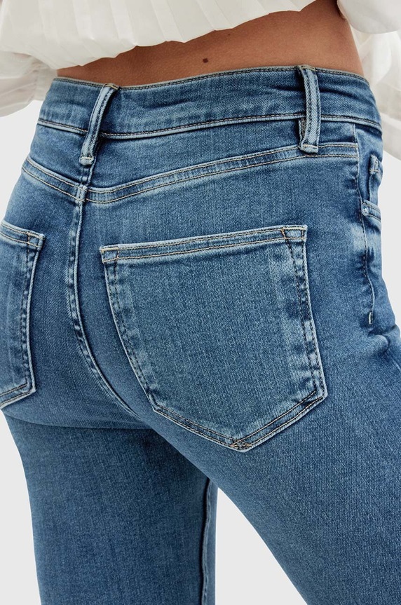 Βαμβακερό τζιν AllSaints DAX ASYM HEM JEAN μπλε W070EA