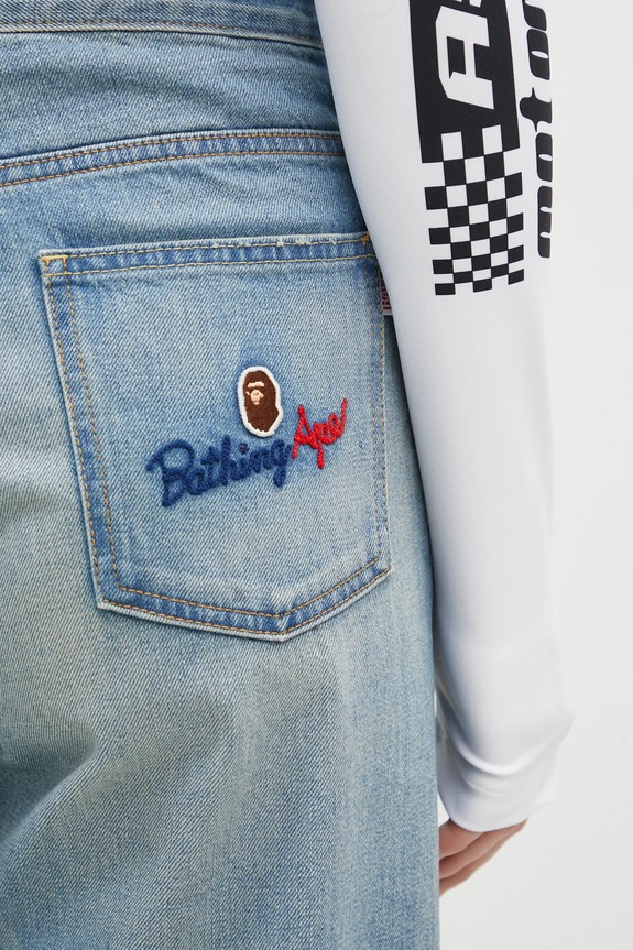 Rifle A Bathing Ape Stone Washed Denim modrá 1K80250002
