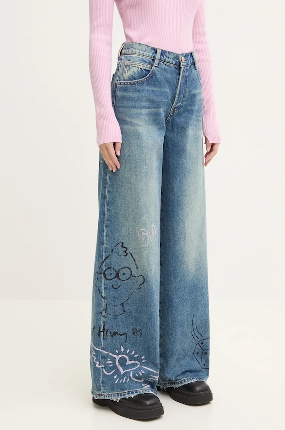 Džíny Miss Sixty x Keith Haring 6L3JJ2300000 modrá 6L3JJ2300000