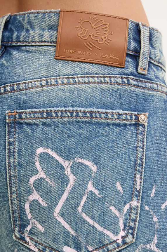Džíny Miss Sixty x Keith Haring 6L3JJ2300000 6L3JJ2300000 modrá