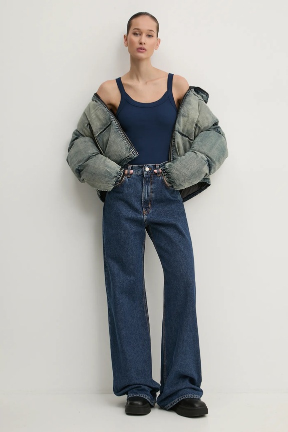 K+LUSHA jeansy KLW03003DF132KLW50 granatowy AW24