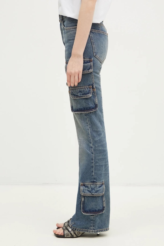 Fiorucci jeansi Multipocket Flared Jeans U01FMDJE083DN01DN02 bleumarin AW24