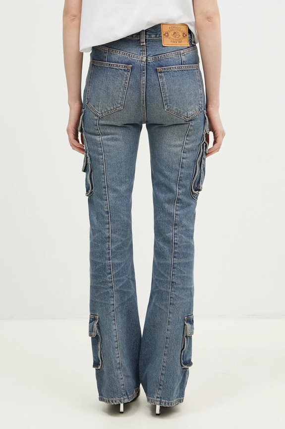 Clothing Fiorucci jeans Multipocket Flared Jeans U01FMDJE083DN01DN02 navy