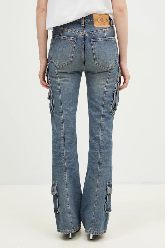 Clothing Fiorucci jeans Multipocket Flared Jeans U01FMDJE083DN01DN02 navy