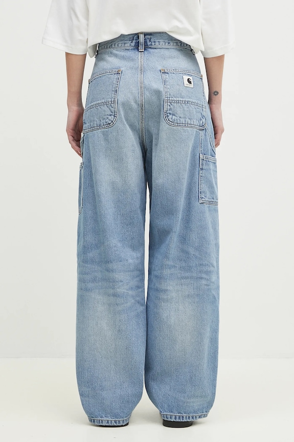 Rifle Carhartt WIP W' Brandon Single Knee Pant I034225.01UR modrá AW25