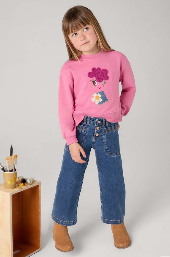 Mayoral jeansy dziecięce wide leg jeansy niebieski 4547.6D.Mini.9BYH