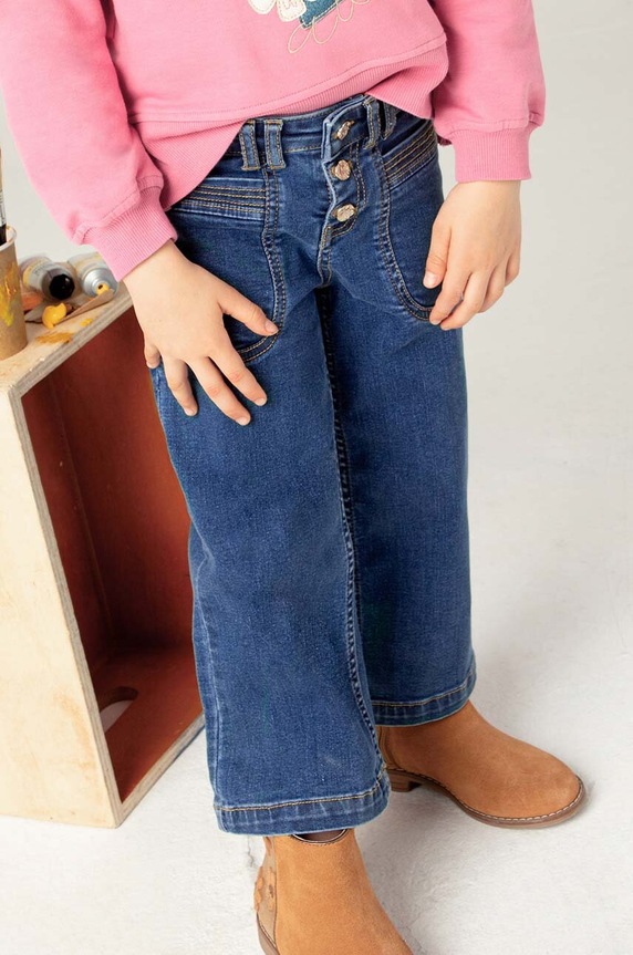 Mayoral jeansy dziecięce wide leg niebieski 4547.6D.Mini.9BYH