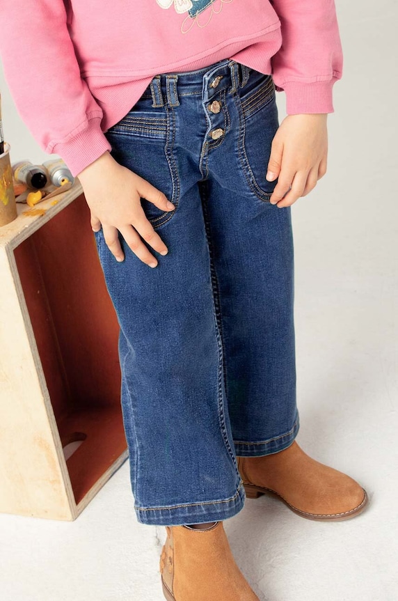 Mayoral jeansy dziecięce wide leg niebieski 4547.6D.Mini.9BYH