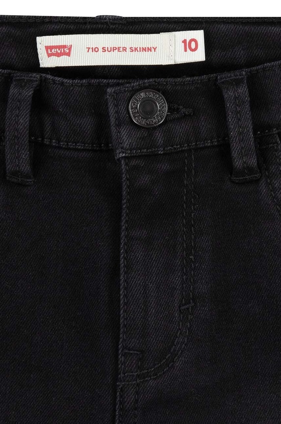 Dziewczynka Levi's jeansy dziecięce 710 SUPER SKINNY JEAN 3E2702 czarny