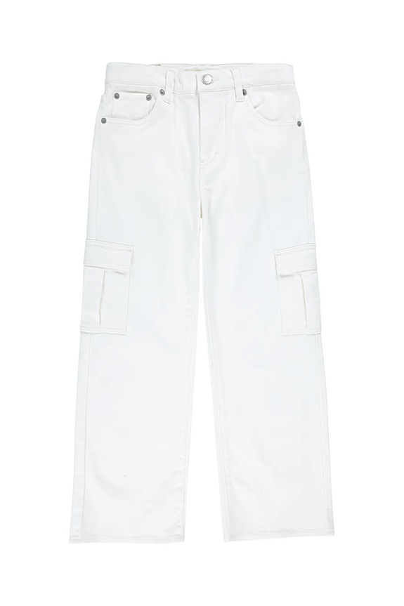 Otroške kavbojke Levi's 94 BAGGY CARGO 3EK991 bela SS25