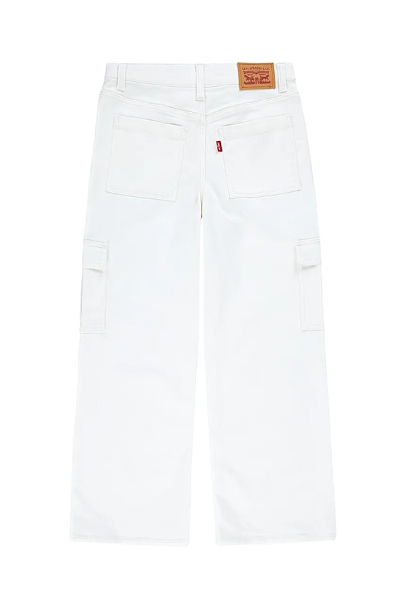 Deklice Otroške kavbojke Levi's 94 BAGGY CARGO 3EK991 bela
