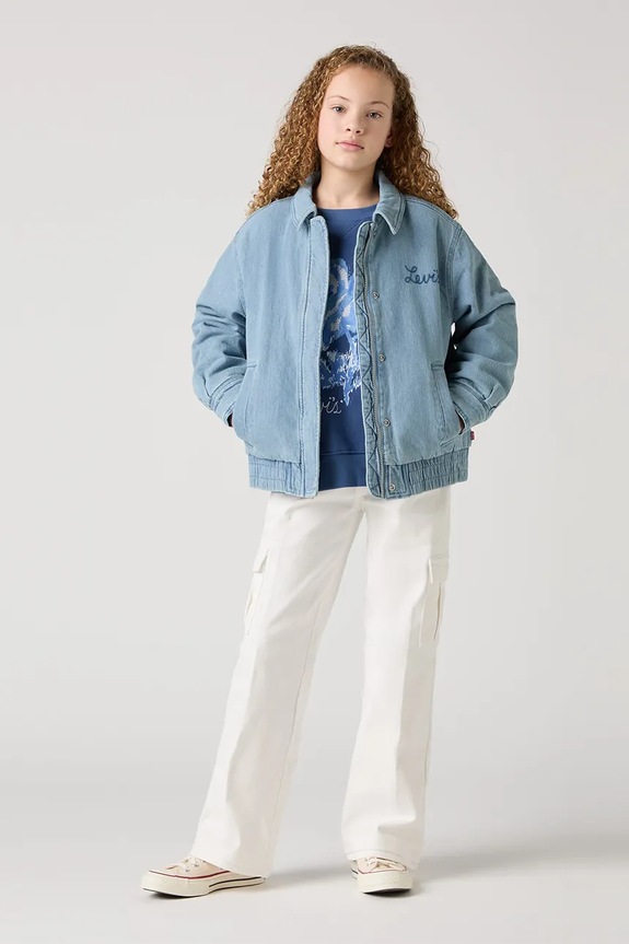 Otroške kavbojke Levi's 94 BAGGY CARGO Z možnostjo regulacije bela 4EK991
