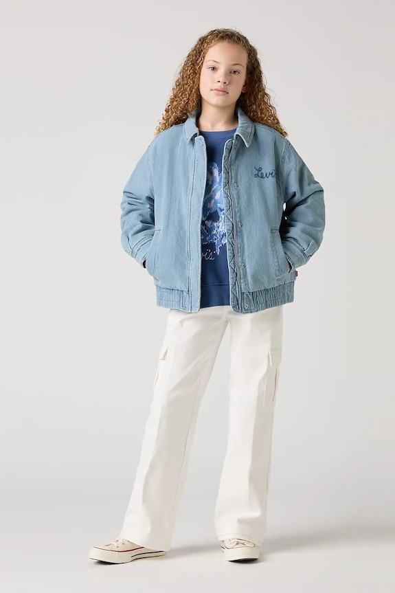 Otroške kavbojke Levi's 94 BAGGY CARGO Z možnostjo regulacije bela 4EK991