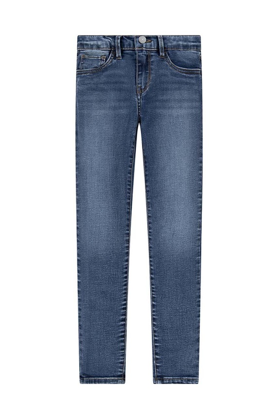 Dječje traperice Levi's 710 SUPER SKINNY bez uzorka mornarsko plava 4EL190